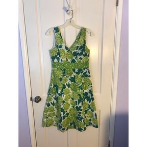 BODEN | Green Floral Cotton Dress